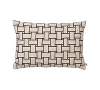Ferm Living Housse de coussin Lattice Off-white-black. 40x60 cm