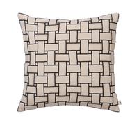 Ferm Living Housse de coussin Lattice Off-white-black. 50x50 cm