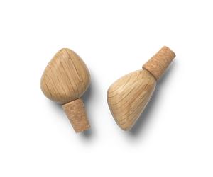 Ferm Living Pack de 2 bouchons de bouteilles de vin Cairn Oak