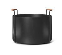 Ferm Living Port Panier à Bûches Noir