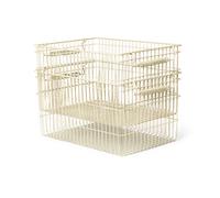 Ferm Living Panier Cala empilable 2 pièces Cashmere. 36.2x26.2x20.2cm