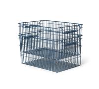 Ferm Living Panier Cala empilable 2 pièces Dark blue. 36.2x26.2x20.2cm