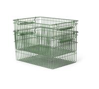 Ferm Living Panier Cala empilable 2 pièces Verdant green. 36.2x26.2x20.2cm