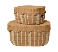 Ferm Living Panier de rangement Rivan 2 pièces Natural-off-white