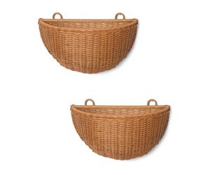 Ferm Living Paniers muraux Braided lot de 2 Natural