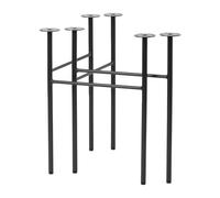 Ferm Living Pieds de table Mingle acier lot de 2 Noir 68 cm