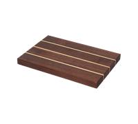 Ferm Living Planche à découper Stribe fine 25x36 cm Walnut-ash
