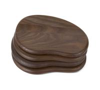 ferm LIVING Set de 4 planche à beurre Cairn brun foncé lxHxP 20x1x14,5cm