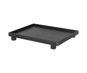 Ferm Living Plateau en bois Bon large Chêne teinté noir