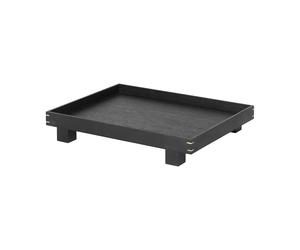 Ferm Living Plateau en bois Bon small Chêne teinté noir