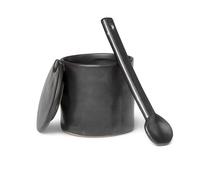 Ferm Living Pot à confiture avec cuillère Flow Noir