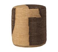 Ferm Living Pouf Forene cylinder Ø38x42 cm Tan-Chocolate