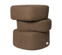 Ferm Living Pouf Plyo staple Dark brown