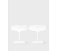 Ferm LIVING Ripple ChampagneSaucers-Setof2-Frosted men Kitchen- & Tableware white taille: ONE SIZE