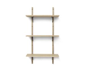 Ferm Living Sector Étagère Triple Chêne Étroit/laiton Noir