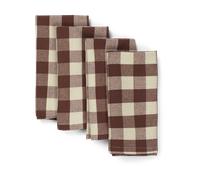 Ferm Living Serviette en coton Bothy Check 40x40 cm Lot de 4 Cinnamon-grey green