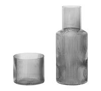 Ferm Living Set carafe Ripple small smoked grey