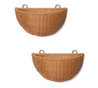 Ferm Living Set de 2 paniers muraux Braided - natur