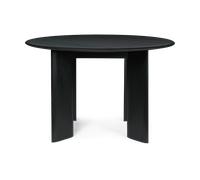 Ferm Living Table à manger Bevel Ø117 cm Chêne huilé noir