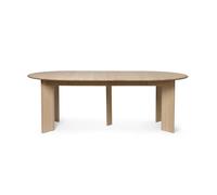 Ferm Living Table à manger Bevel Extendable Hêtre blanchi à l’huile. inclut 2 rallonges