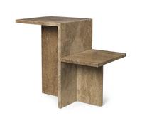 Ferm Living Table d'appoint Distinct 59.5x35x50 cm Dark Brown Travertine
