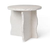 Ferm Living Table Mineral Sculptural 52 x 52 cm - marbre blanc Curia, blanc
