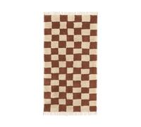 Ferm Living Tapis en coton Mara 80x150 cm Sable chaud rouillé
