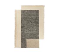 Ferm Living Tapis en laine Counter Charbon-Blanc cassé. 200x300 cm