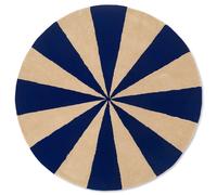 Ferm Living Tapis touffeté à la main Arch Ø130 cm Bright blue-Off white