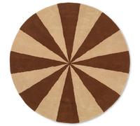 Ferm Living Tapis touffeté à la main Arch Ø130 cm Dark brick-Off white