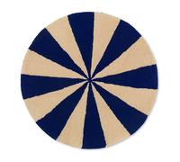 Ferm Living Tapis touffeté à la main Arch Ø70 cm Bright blue-Off white