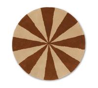 Ferm Living Tapis touffeté à la main Arch Ø70 cm Dark brick-Off white