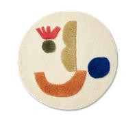 Ferm Living Tapis touffeté Panto Off white. Ø70 cm