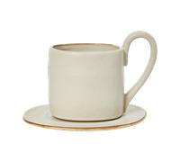 Ferm Living Tasse Flow avec sous-tasse 25 cl Off-white speckle