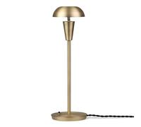 ferm LIVING Lampe de table Tiny H42,2cm laiton H x Ø 42,2x12cm/cordon en tissu noir de 200cm
