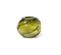 FERM LIVING Vase WATER SWIRL ROUND Vert Mousse olive