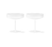 ferm LIVING Set de 2 verres à champagne Ripple givré H x Ø 11x10,5cm