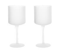 ferm LIVING - Ripple Rouge Wine Glasses Set of 2 Frosted