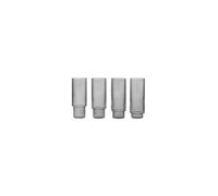 Ferm Living Ripple Long Drinking Glass Set de 4 Fumé