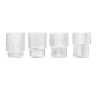 Ferm Living Verres Ripple lot de 4 transparent