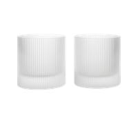 Ferm Living Verres Ripple tumbler 25 cl. 2 pièces Frosted