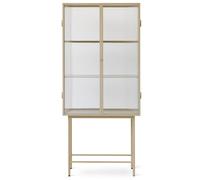Ferm Living Haze Vitrine en Verre Côtelé Cachemire