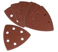 FERM Papier abrasif G80 pour ponceuse delta et outil multifonctions 10 pièces