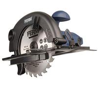FERM Scie circulaire 1200W - 185mm - Verrouillage de la broche - Plaque de base réglable (45 et 90 degrés) - Lame de scie TCT et guide parallèle inclus
