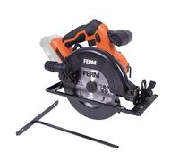 FERM Scie Circulaire Sans Fil - 20V - AX-POWER/FX-POWER - Lame 165 mm, Coupe en Biseau, Guide Inclus - Sans Batterie ni Chargeur
