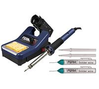 FERM SGM1013 Station de soudage - Température max. de 480 °C - témoin à LED - Protection contre la surchauffe - Avec accessoires
