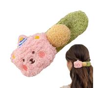 Fermacapelli | Fermagli Peluche Orsetto Latérale Per Capelli - Stilizzati Colorati Decorativi A Tema Cartone Donne Capelli Spessi E Sottili | Fermaglio Decorativo Per Capelli Orsetto Fer