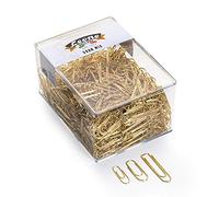 500 g. (env. 600 pcs.) Fermagli en laiton Leone Dell'Era "Gran Mix" dimensions mixtes N° 2-4-5 - Boîte transparente - Fabriqué en Italie