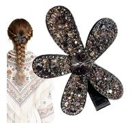 Fermagli Per Capelli Con Strass Per Donne | Forcina Floreale Luccicante 3D - Forcina Radiante - Per Sposa, Matrimonio, Raduni, Occasioni Formali, Vacanze, Abito Quotidiano