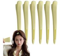 Fermagli per capelli sezionati, Fermagli per capelli a becco d', clip colorate per tagliare i capelli | Lot de 6 fermagli par banconote portatili, par acconciature par donne e ragazze